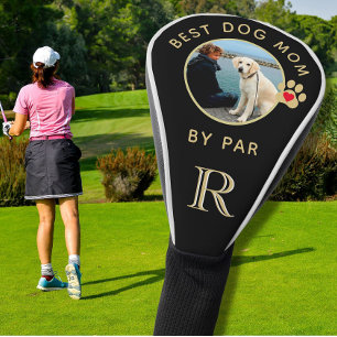 Dog Photo Best Mum By Par Custom Monogram Golf Head Cover