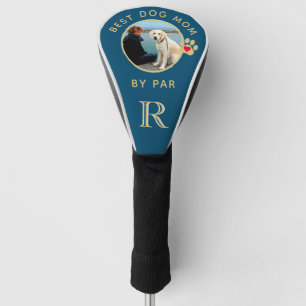 Dog Photo Best Mum By Par Custom Monogram Golf Head Cover