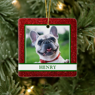 Dog Photo Ceramic Ornament