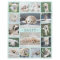 Dog Photo Collage Cute Modern Teal Blue and Grey