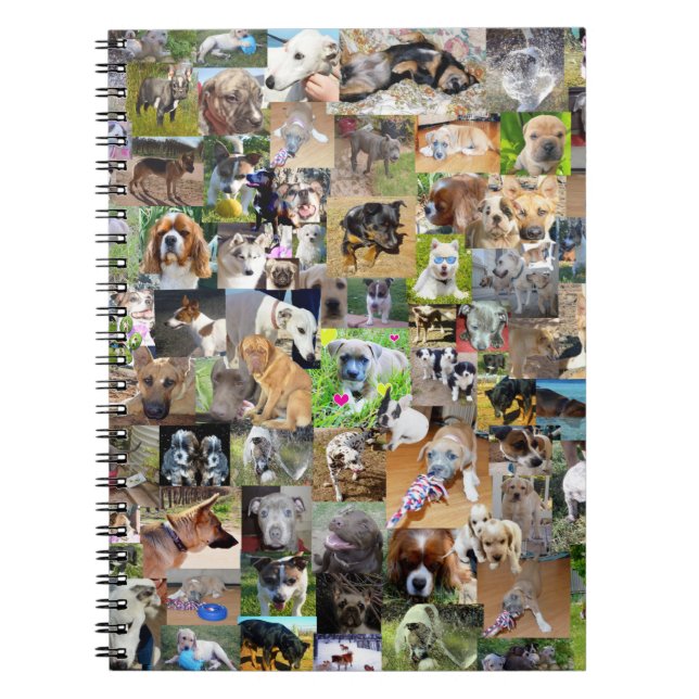 Dog Photo Collage, Notebook (Front)