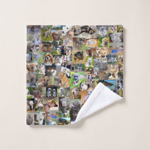Dog Photo Collage, Wash Cloth