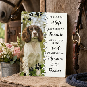 Dog Photo Custom Poem Memorial Plaque