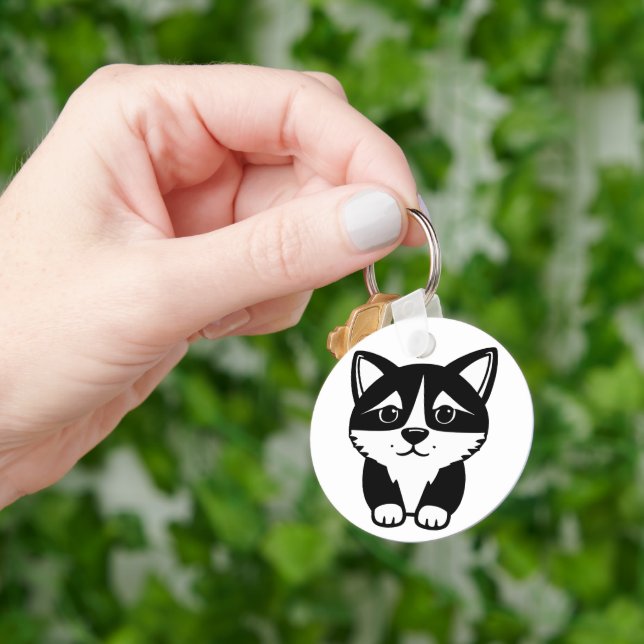 Dog photo cute pet keepsake Keychain (Hand)