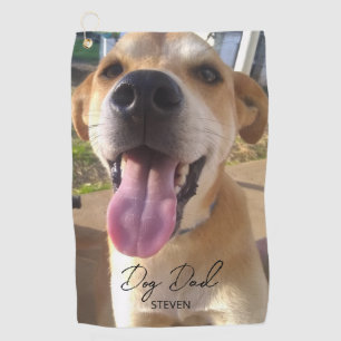 Dog Photo Dog Dad Personalised Golf Towel