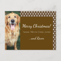 Dog Photo Family Name Polka Dot
