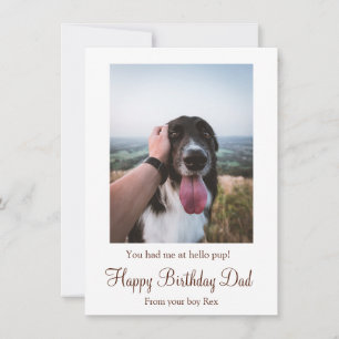 Dog Photo Happy Birthday Dad From Rescue Dog Card