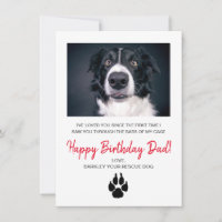 Dog Photo Happy Birthday Dad From Rescue Dog
