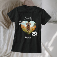 Dog photo heart love paws black white