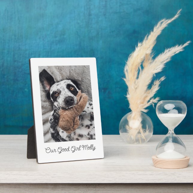 Dog Photo Memento Keepsake  Plaque (Side)