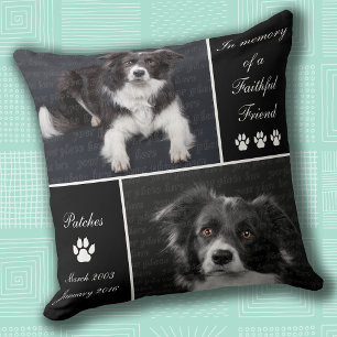 Dog Photo Memorial Tribute Cushion