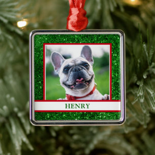 Dog Photo  Metal Tree Decoration