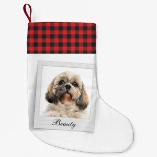 Dog Photo Monogram Pet Owner Personalised Small Christmas Stocking