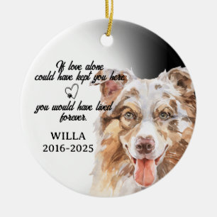 Dog Photo Ornament, Dog Memorial,Australian  Ceramic Tree Decoration