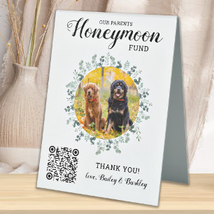 Dog Photo Pet Wedding QR Code Honeymoon Fund