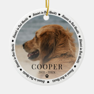 Dog Photo Sympathy Keepsake Pet Memorial Ceramic Tree Decoration