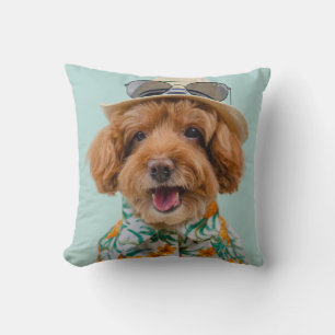Dog Photo Throw Pillow
