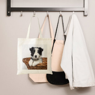 Dog photo tote bag
