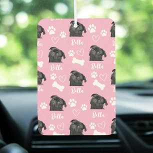 Dog Photo Upload Cute Pet Picture Pink Car Air Freshener