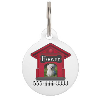 Dog Photo Upload Dog House w Bone ID Tag
