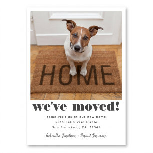 Dog Photo We’ve Moved Announcement Card