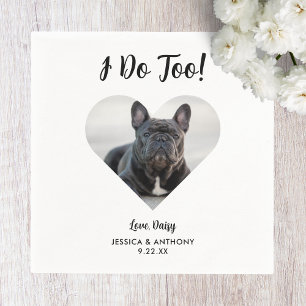 Dog Photo Wedding Cocktail Napkins