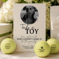 Dog Photo Wedding Tennis Ball Favour