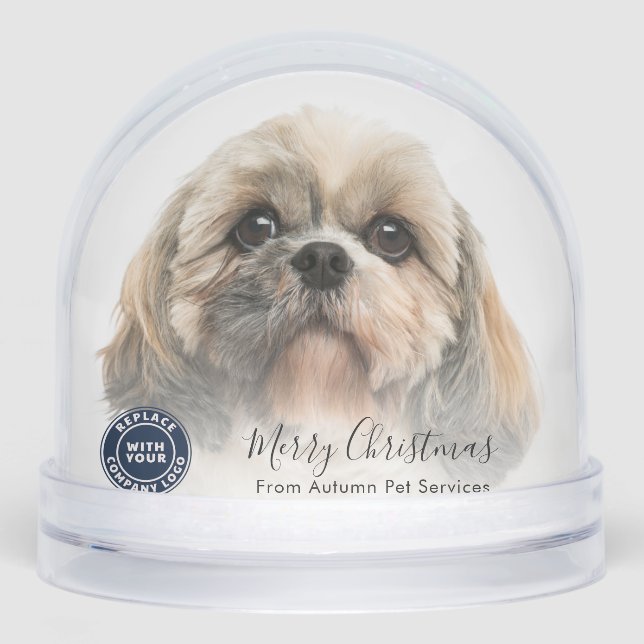 Dog Photos Business Logo Dog Photos Custom Snowglobe (Front)