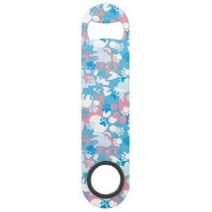 Dog Pink and Blue Camouflage Pattern