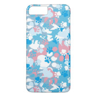 Dog Pink and Blue Camouflage Pattern