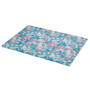 Dog Pink and Blue Camouflage Pattern Cutting Board