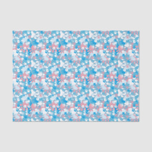 Dog Pink and Blue Camouflage Pattern Tissue Paper
