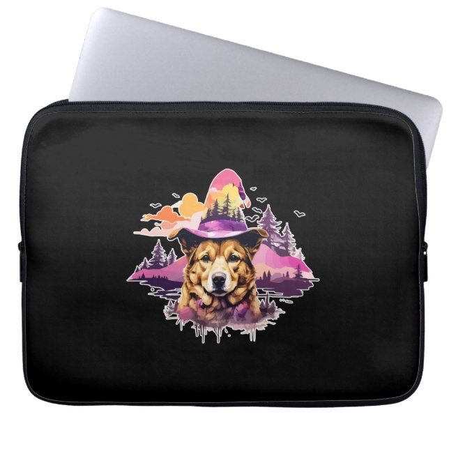 Dog Pink Halloween 2 Laptop Sleeve (Front)