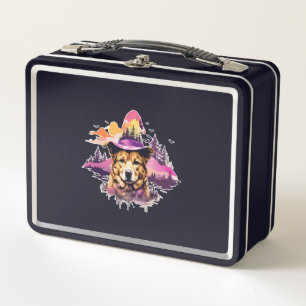 Dog Pink Halloween 2 Metal Lunch Box