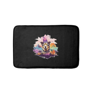 Dog Pink Halloween Bath Mat