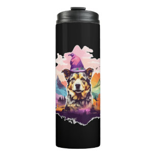 Dog Pink Halloween Thermal Tumbler