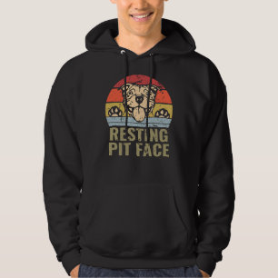 Dog Pitbull Resting Pit Face Hoodie