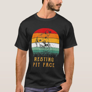 Dog Pitbull Resting Pit Face Vintage -New T-Shirt
