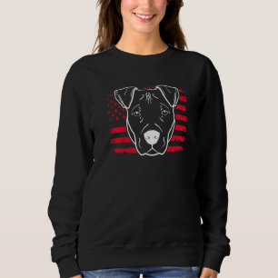 Dog Pitbull Us American Flag  2 Sweatshirt