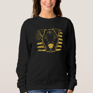 Dog Pitbull Us American Flag  3 Sweatshirt