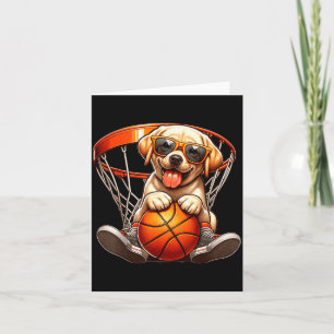 Dog Playing Basketball Costume Sports Lovers Dogs Card