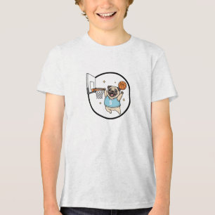 dog playing basketball Tri-Blend shirt