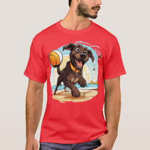 Dog playing beach volleyball 1 T-Shirt