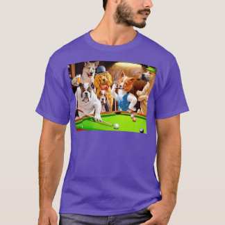 Dog playing billiards T-Shirt