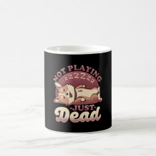 Dog Playing Dead - Cute Irony Pet Coffee Mug