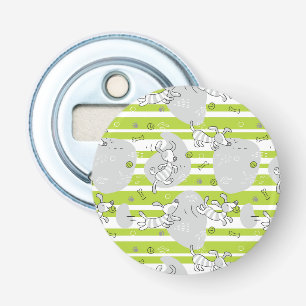 dog playing pattern background bottle opener