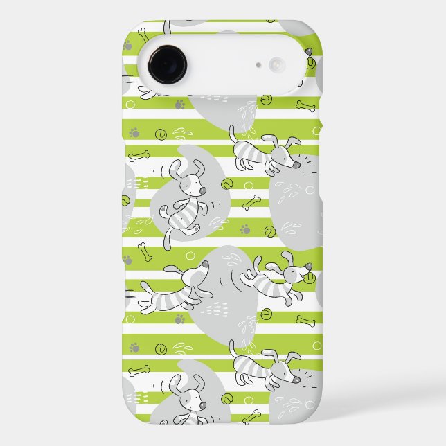 dog playing pattern background Case-Mate iPhone case (Back)