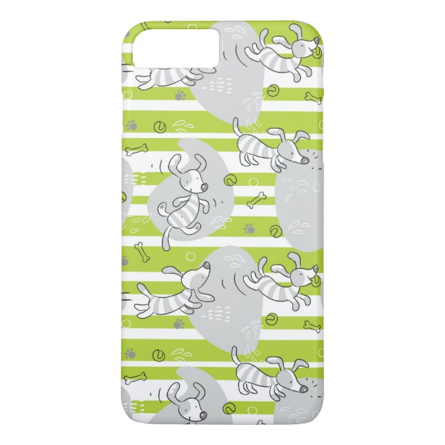 dog playing pattern background Case-Mate iPhone case (Back)