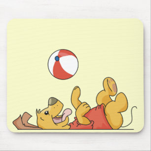 Dog Playing With Ball Tshirts and Gifts Mouse Mat