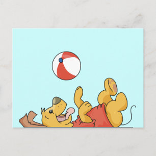 Dog Playing With Ball Tshirts and Gifts Postcard